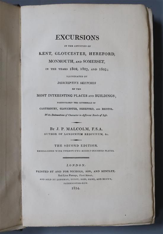 Malcolm, James Peller - Excursions in the Counties of Kent, Gloucester, Hereford, Monmouth and Somerset